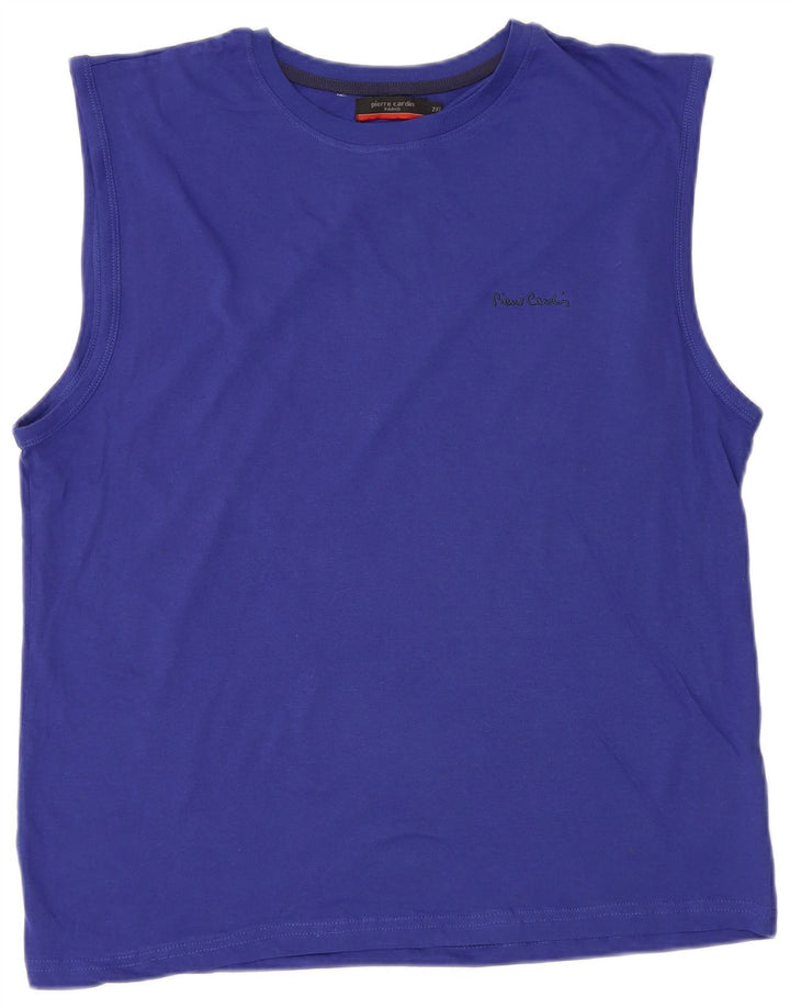 Pierre Cardin Herrevest Top 2XL Blå Bomuld
