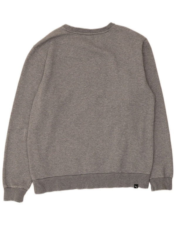 Puma Herre grafisk sweatshirt Jumper Medium Grey Flecked Bomuld