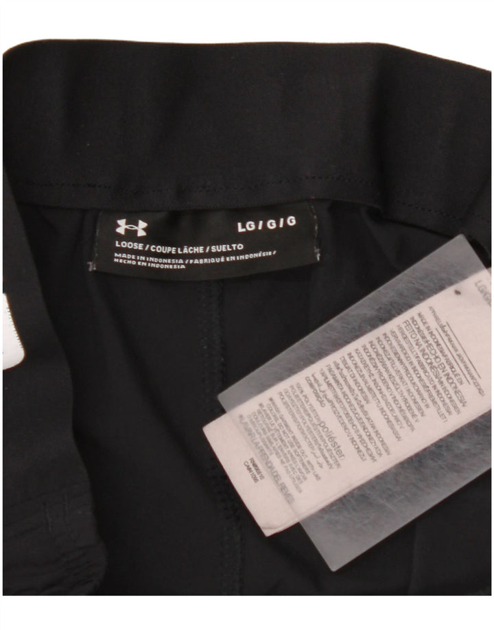 UNDER ARMOUR Herre grafiske sportsshorts store sorte polyester