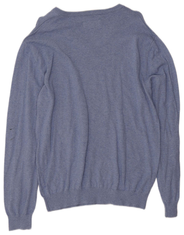 JACK WILLS Herre V-hals sweater XL Blå Bomuld