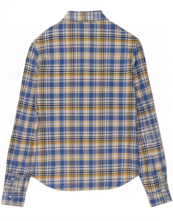 Lee Herre flannelskjorte Medium blå ternet bomuld