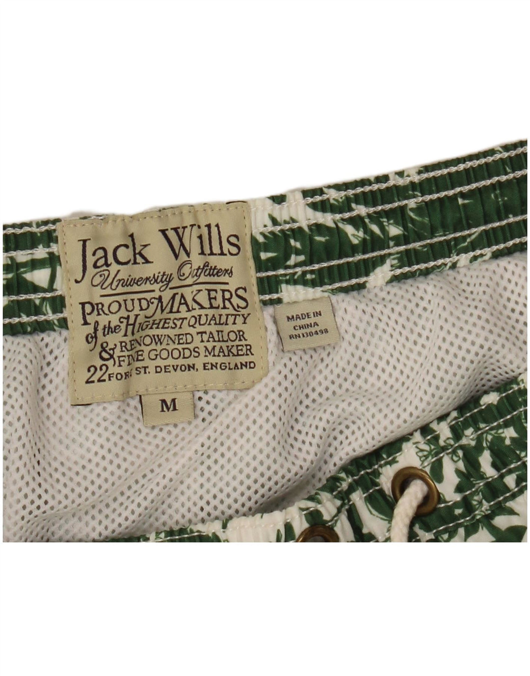 JACK WILLS Badeshorts til mænd Medium Green Floral