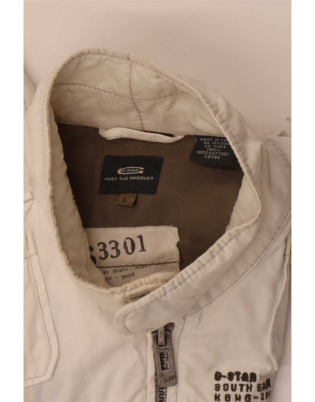 G-Star Herre Graphic Utility Jacket UK 40 Large White Cotton
