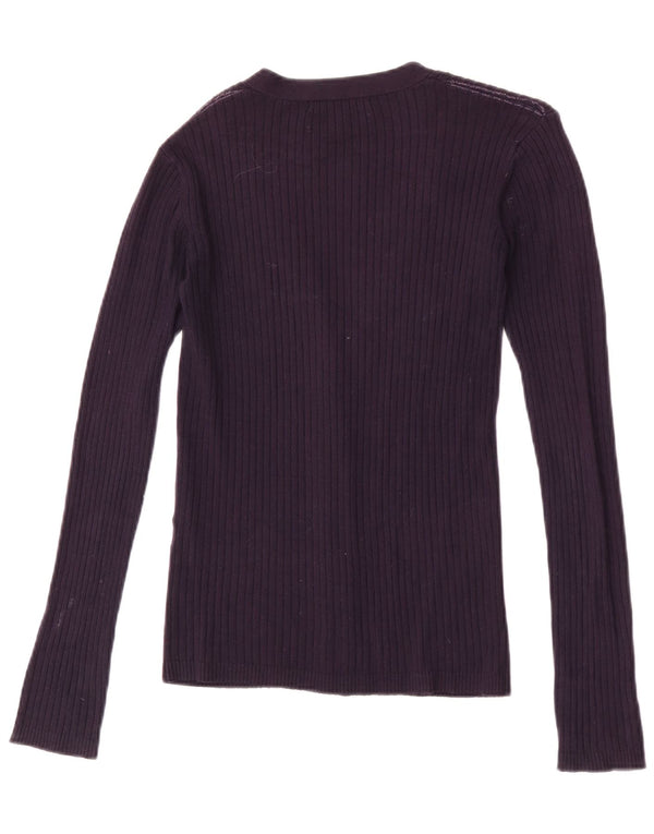 Zara Dame Cardigan Sweater UK 12 Medium Purple