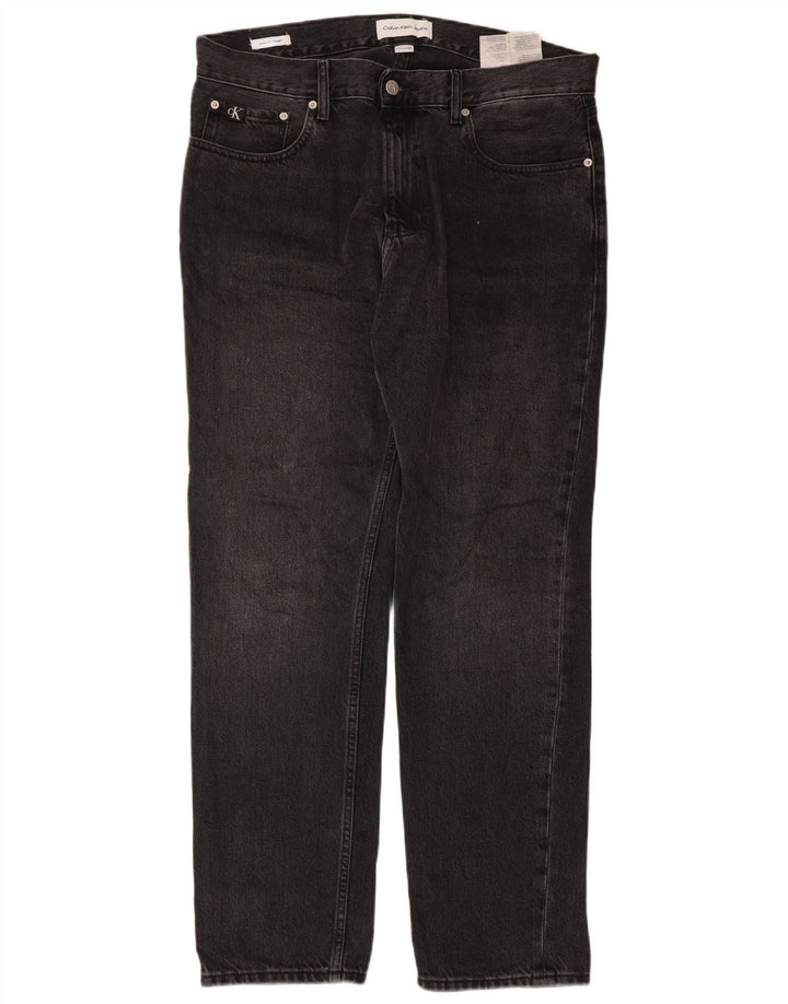 Calvin Klein Straight Jeans til mænd W32 L30 Sort bomuld