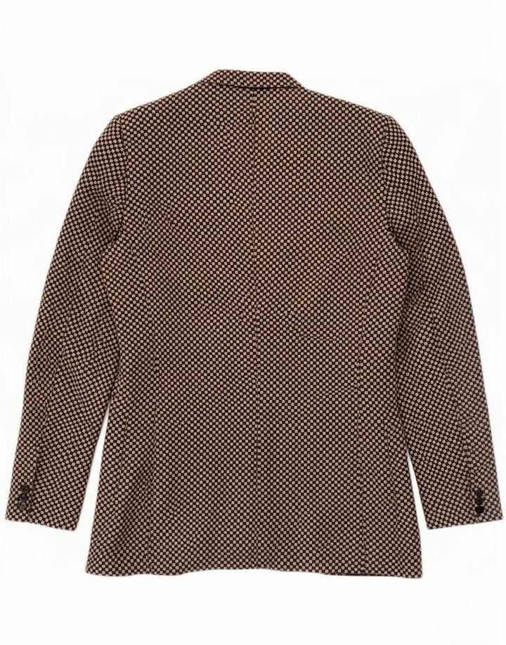 VENTANNI Herre 3-knaps blazerjakke IT 52 XL Brun Geometrisk
