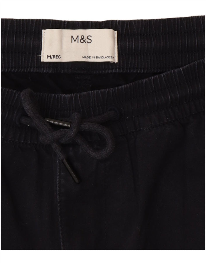 Marks & Spencer Herre Lige Chino Bukser Medium W32 L29 Navy Blue