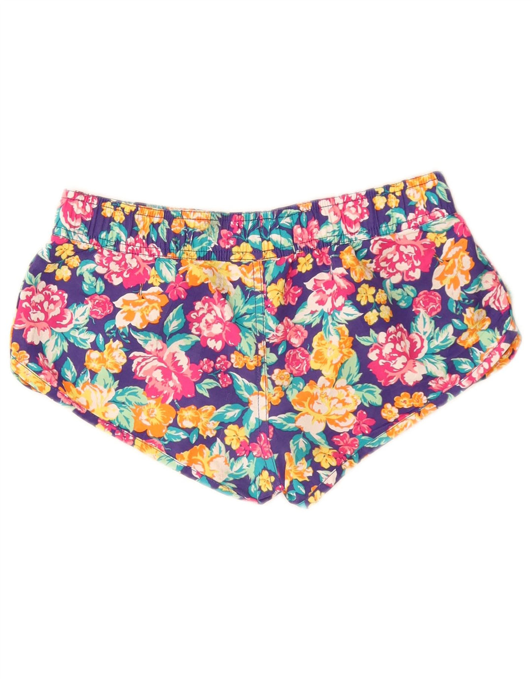 BENETTON Dame Hot Pants W26 Small Multicolored Floral