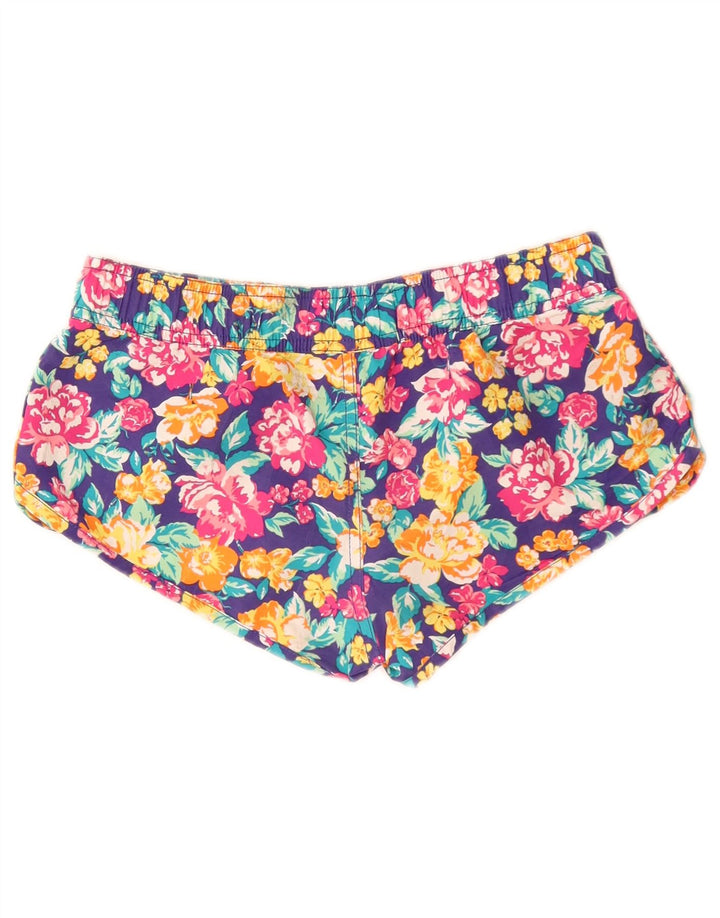 BENETTON Dame Hot Pants W26 Small Multicolored Floral