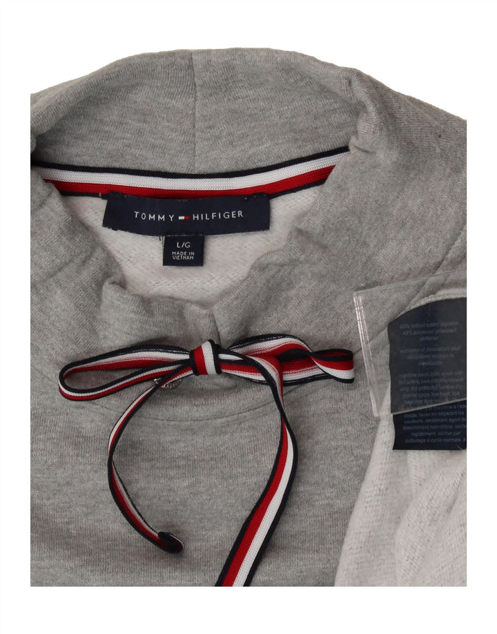 TOMMY HILFIGER Womens Sweatshirt Jumper UK 16 Large Grey Cotton Vintage Tommy Hilfiger and Second-Hand Tommy Hilfiger from Messina Hembry 
