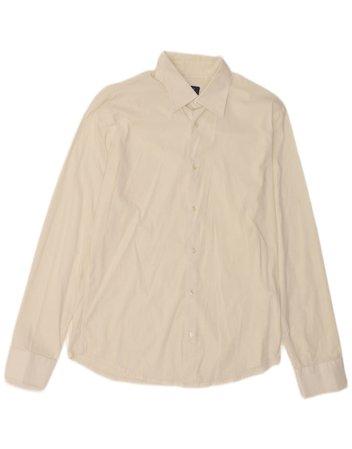 Trussardi Jeans Herreskjorte Medium Hvid Bomuld