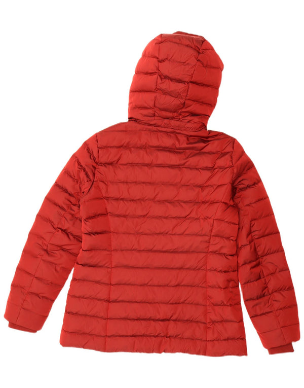 Sisley Polstret hættejakke til kvinder UK 12 Medium Rød