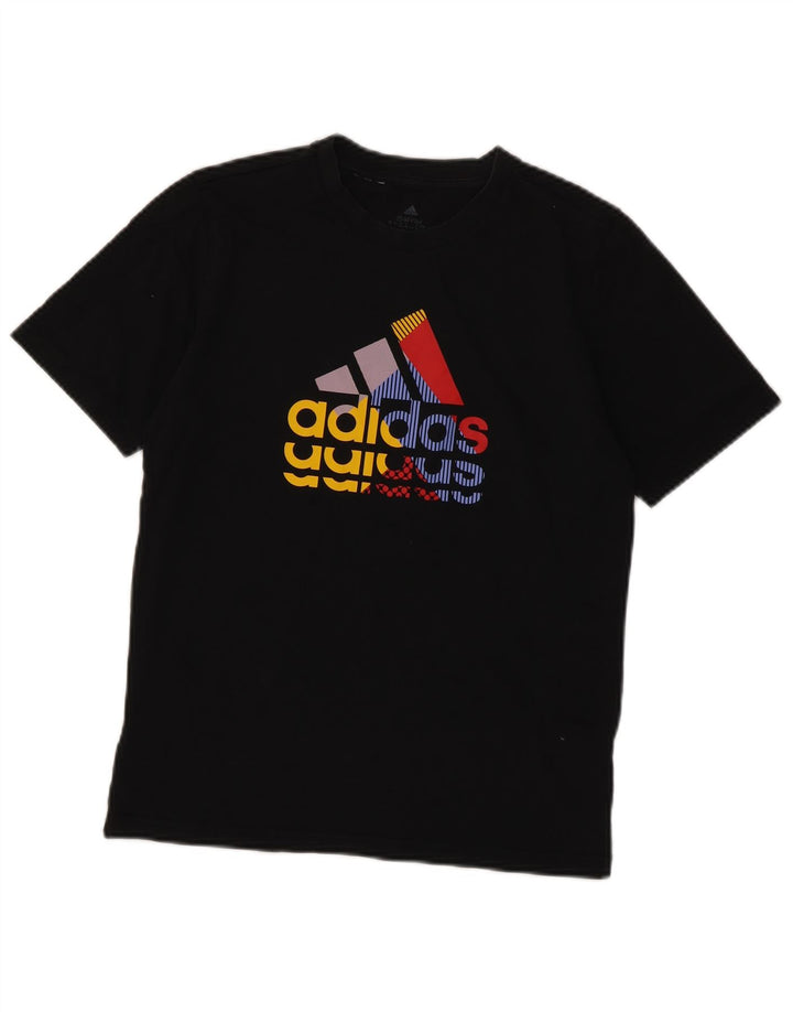 Adidas drenge grafisk t-shirt top 13-14 år sort