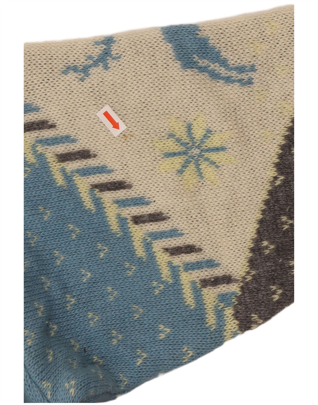 TRUSSARDI JEANS Herre sweater med rund hals, stor Off White Fair Isle