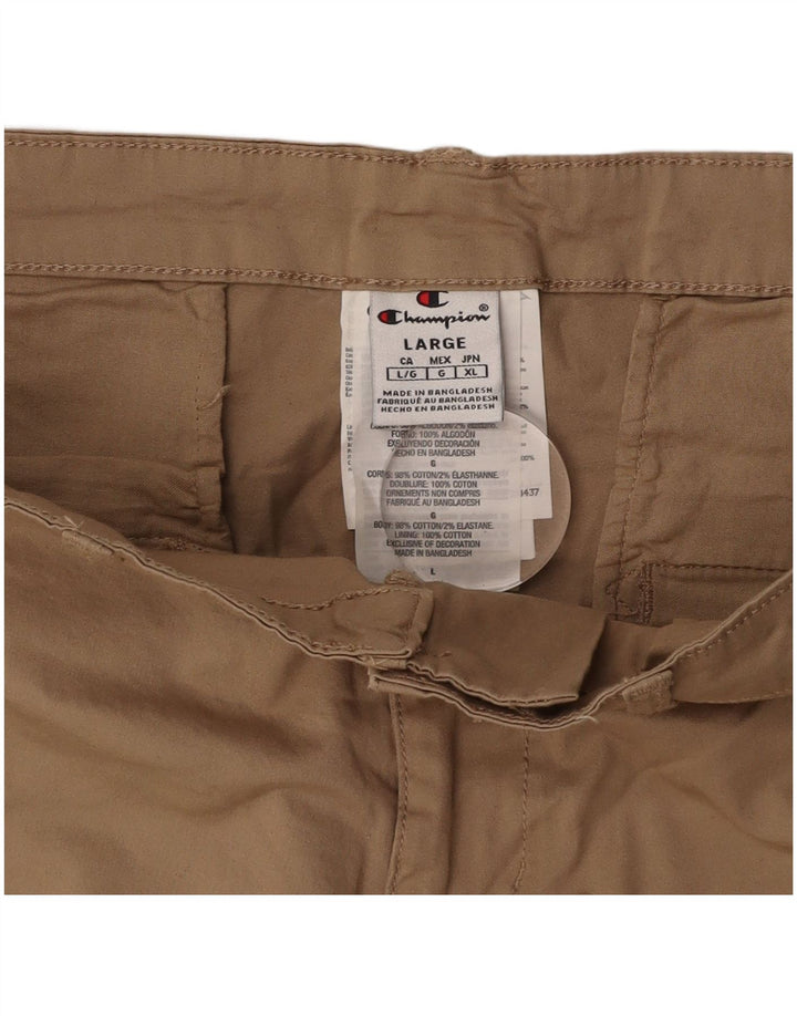 CHAMPION Casual Shorts til mænd store W36 beige bomuld