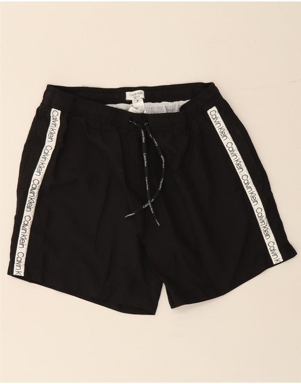 CALVIN KLEIN Grafiske badeshorts til mænd XL Sort Colourblock Polyester