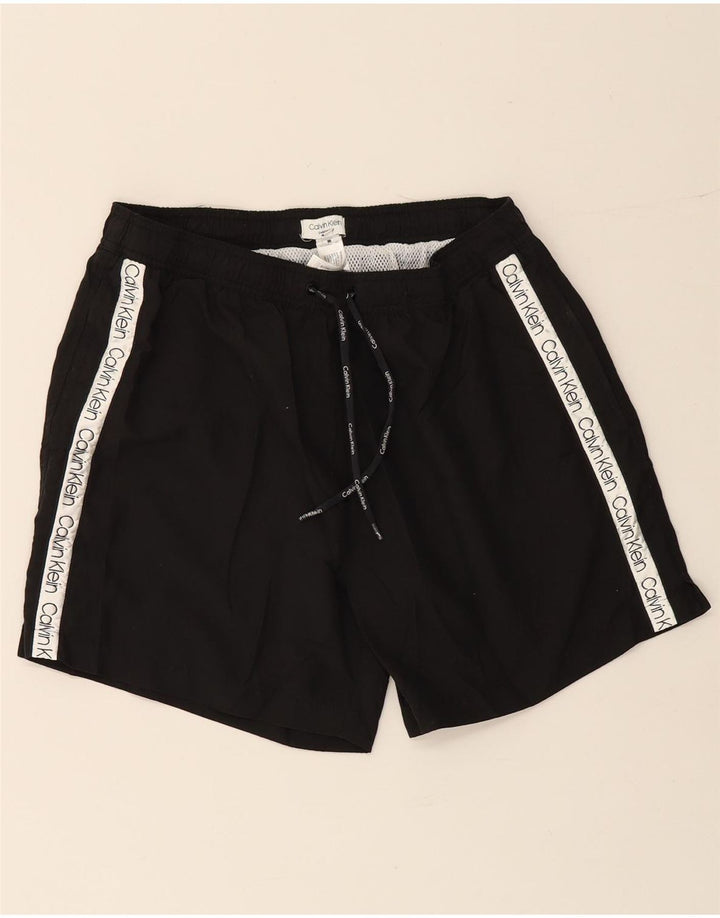 CALVIN KLEIN Grafiske badeshorts til mænd XL Sort Colourblock Polyester