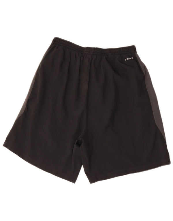 Nike Dri Fit sportsshorts til mænd Small Black Colourblock Polyester