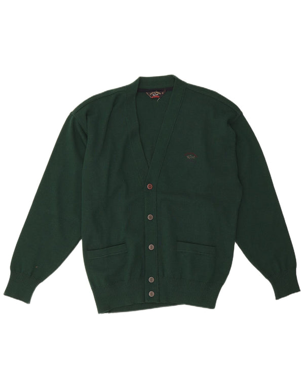 Paul & Shark Herre Yachting Cardigan Sweater Medium Grøn Uld