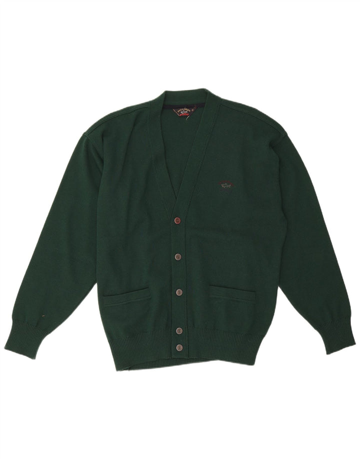 Paul & Shark Herre Yachting Cardigan Sweater Medium Grøn Uld