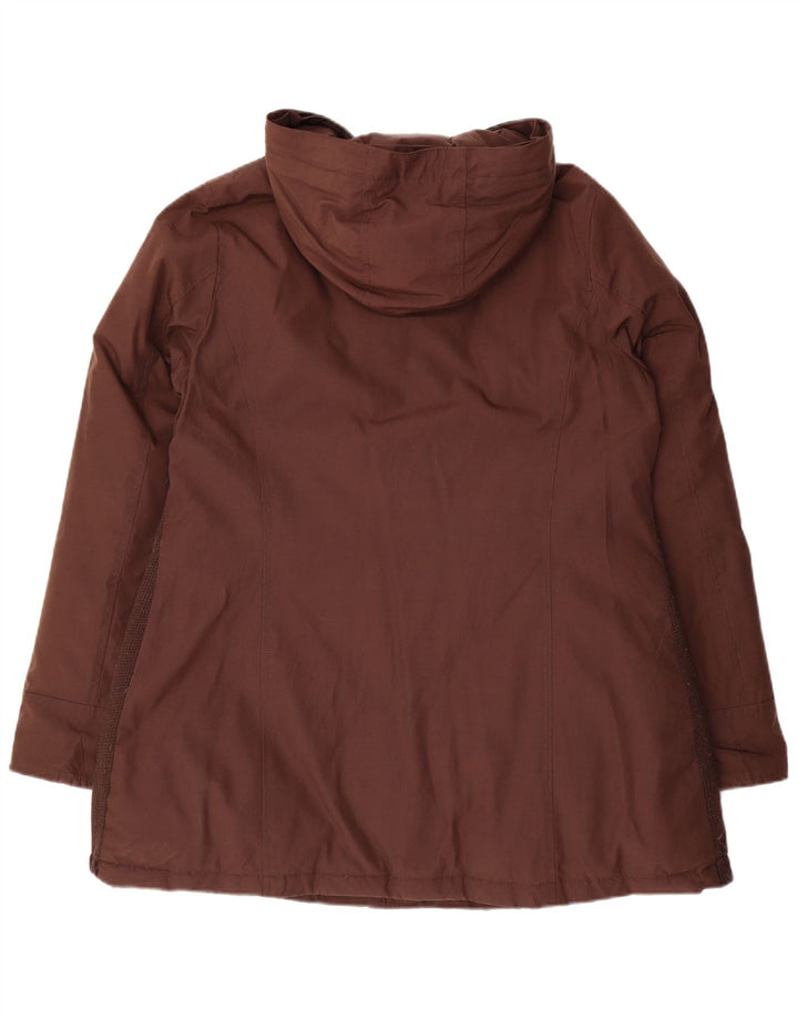 CANADISK hættepolstret frakke til kvinder UK 16 Stor brun polyester