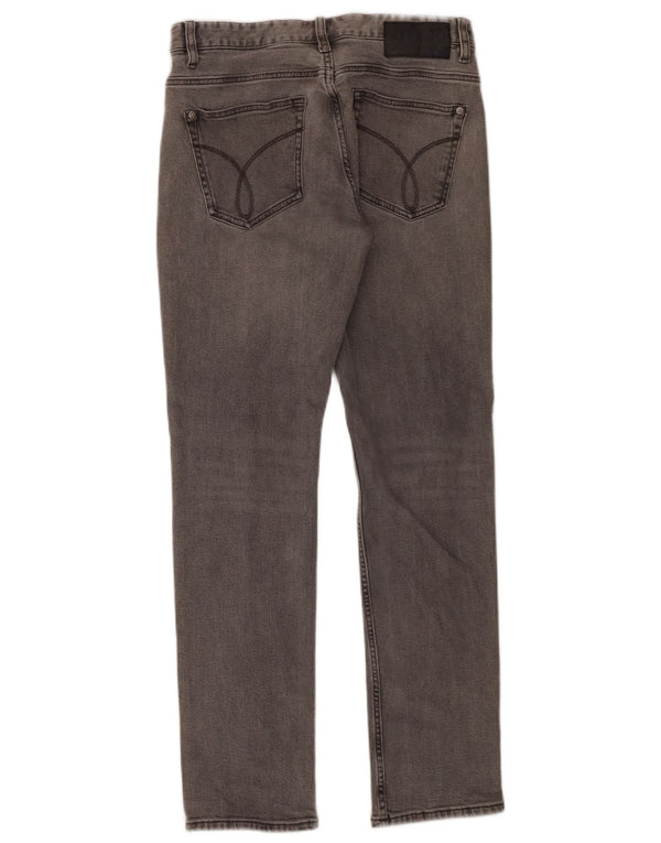 Calvin Klein Herre Slim Jeans W31 L30 Grå Bomuld