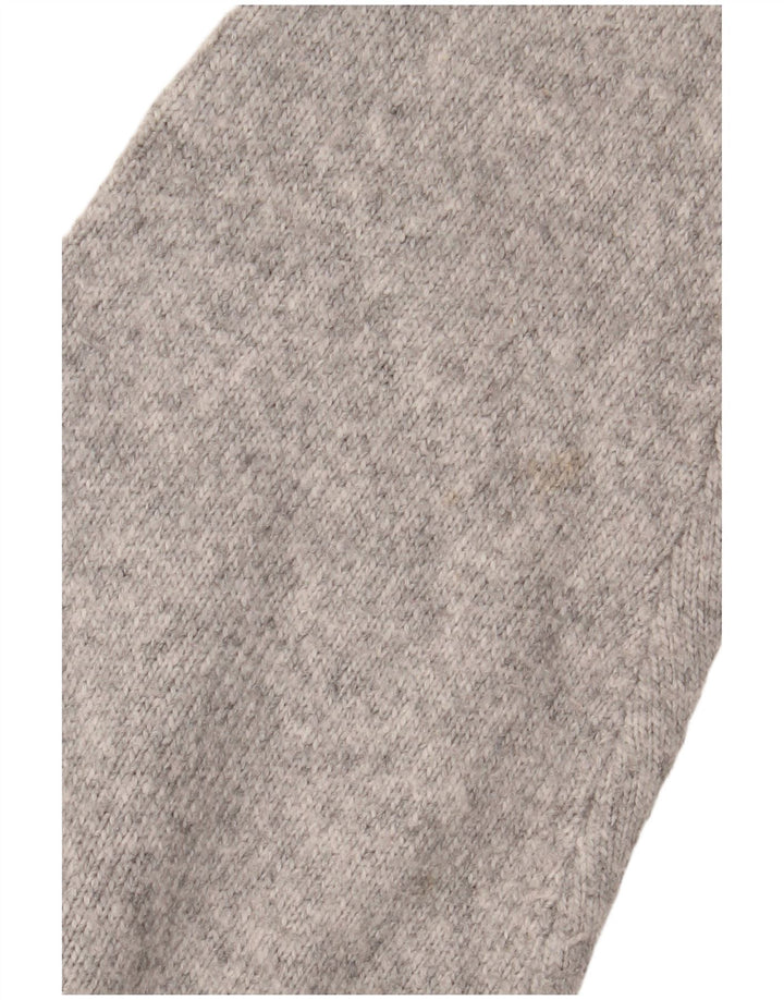Zara Dame Oversized V-hals sweater UK 10 Small Grey Flecked