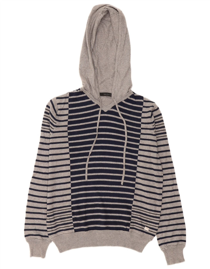 Calvin Klein Jeans Herre hættetrøje sweater Medium Grey Colourblock