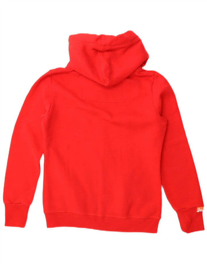 SUPERDRY Mens Zip Hoodie Sweater Medium Red