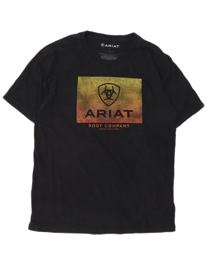 ARIAT Herre grafisk T-shirt Top Stor sort bomuld
