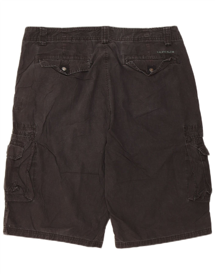 CALVIN KLEIN Herre Cargo Shorts W36 Large Black Bomuld