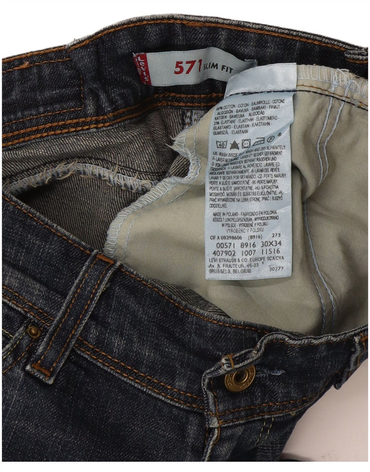 Levi's Dame 571 Slim Jeans W30 L30 Blå Bomuld