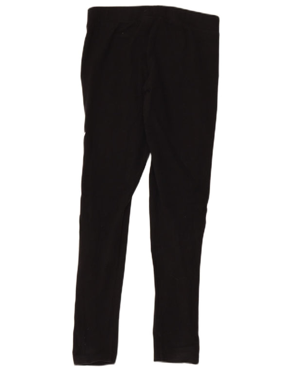 Adidas Dame Grafiske Leggings UK 12 Medium Sort Bomuld