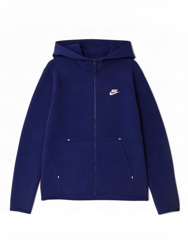 Nike Mens Zip Hoodie Sweater Medium Blue Cotton