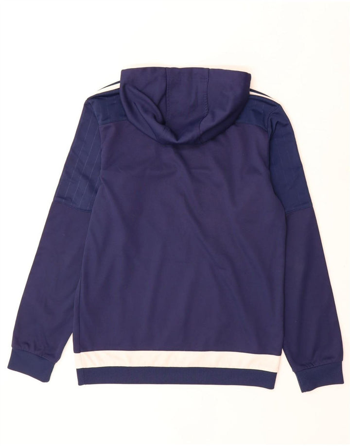 Adidas Hættetrøje til mænd Small Navy Blue Colourblock Polyester