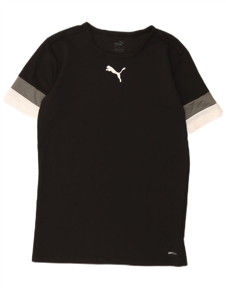 Puma Herre T-Shirt Top Lille Sort Colourblock Polyester