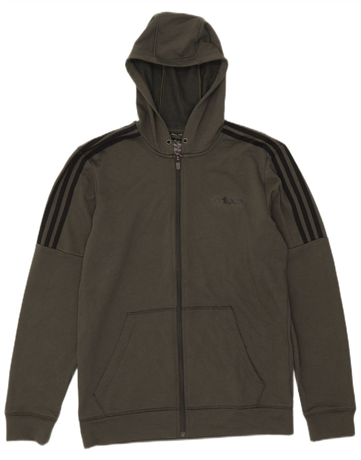 Adidas Hættetrøje med lynlås til mænd Medium Khaki Polyester