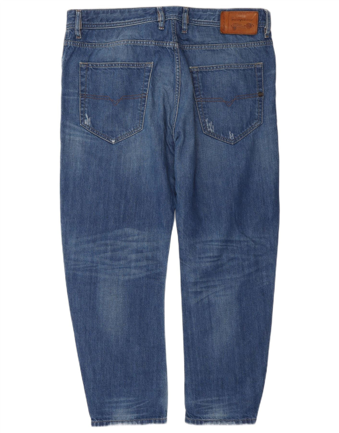 Diesel Herre Distressed Slim Jeans W34 L26 Blå Bomuld