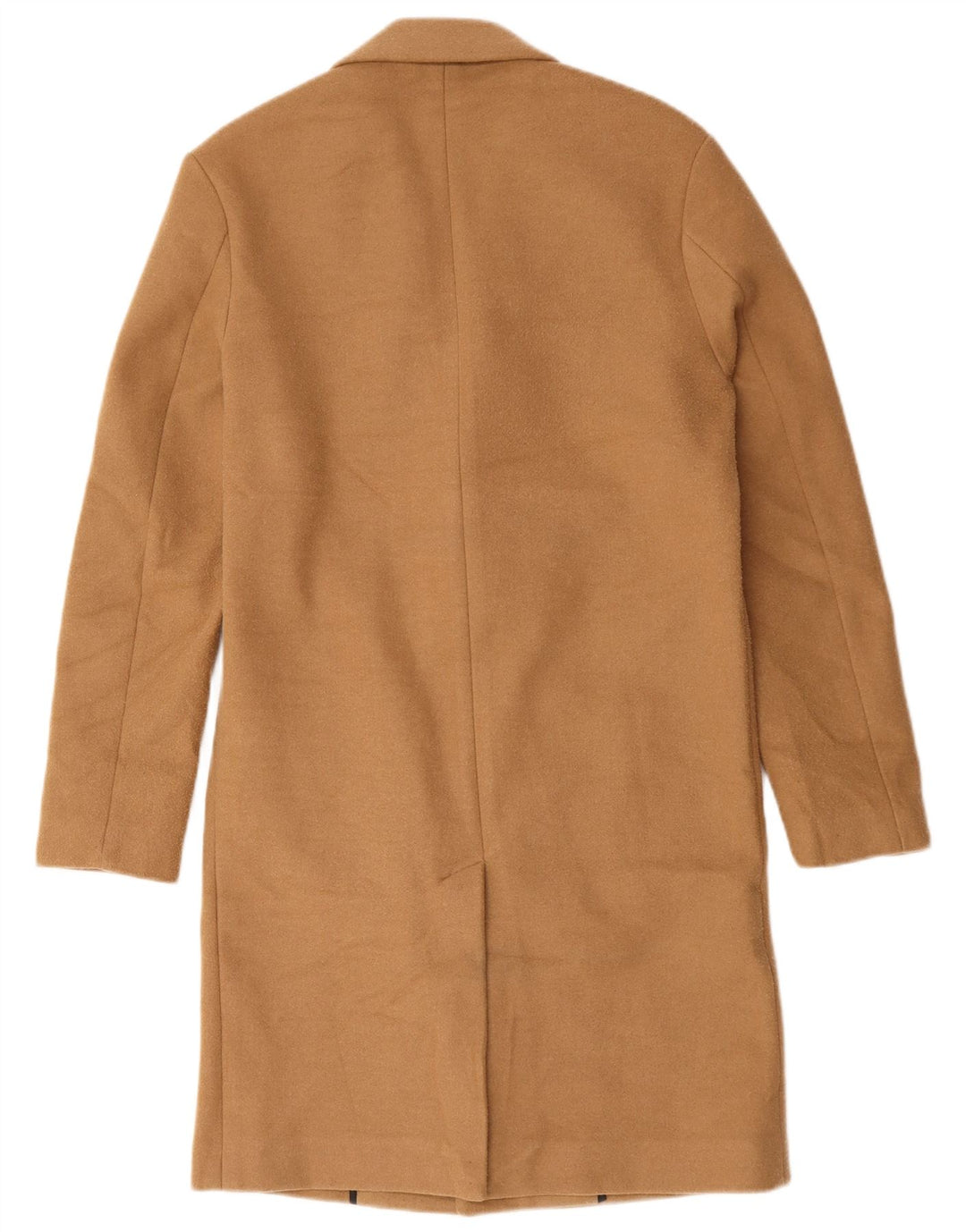 Zara Herre Oversized Overfrakke UK 34 XS Beige Polyester