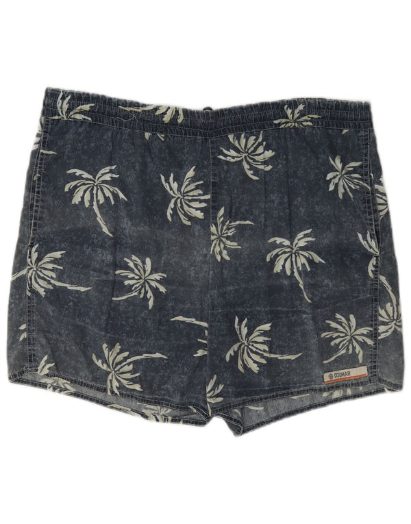 Colmar Grafiske Badeshorts til mænd EU 50 Medium Navyblå Blomsterbomuld