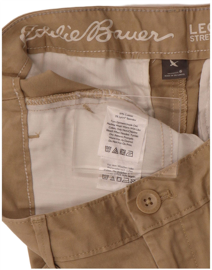EDDIE BAUER Kvinder Curvy Casual Bukser US 6 Medium W30 L30 Beige
