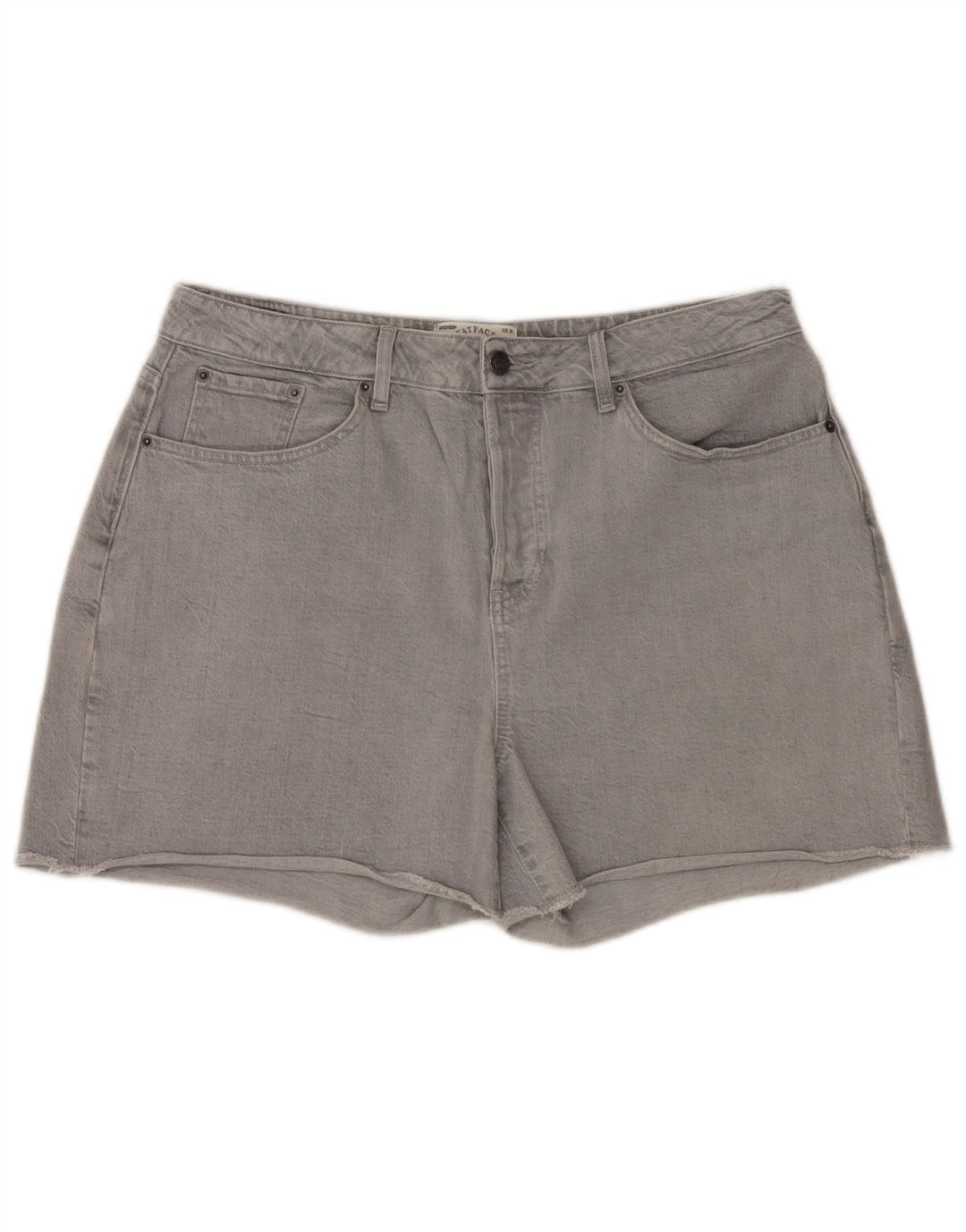 Fat Face Dame Denim Shorts UK 16 Large W36 Grey Bomuld