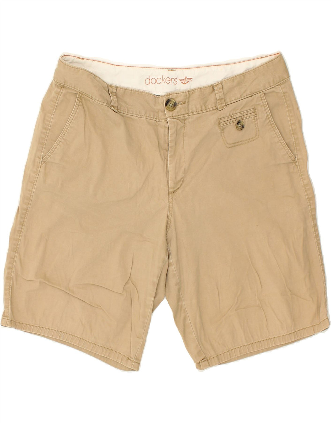 DOCKERS Womens Chino Shorts US 12 Large W34  Beige Cotton Vintage Dockers and Second-Hand Dockers from Messina Hembry 