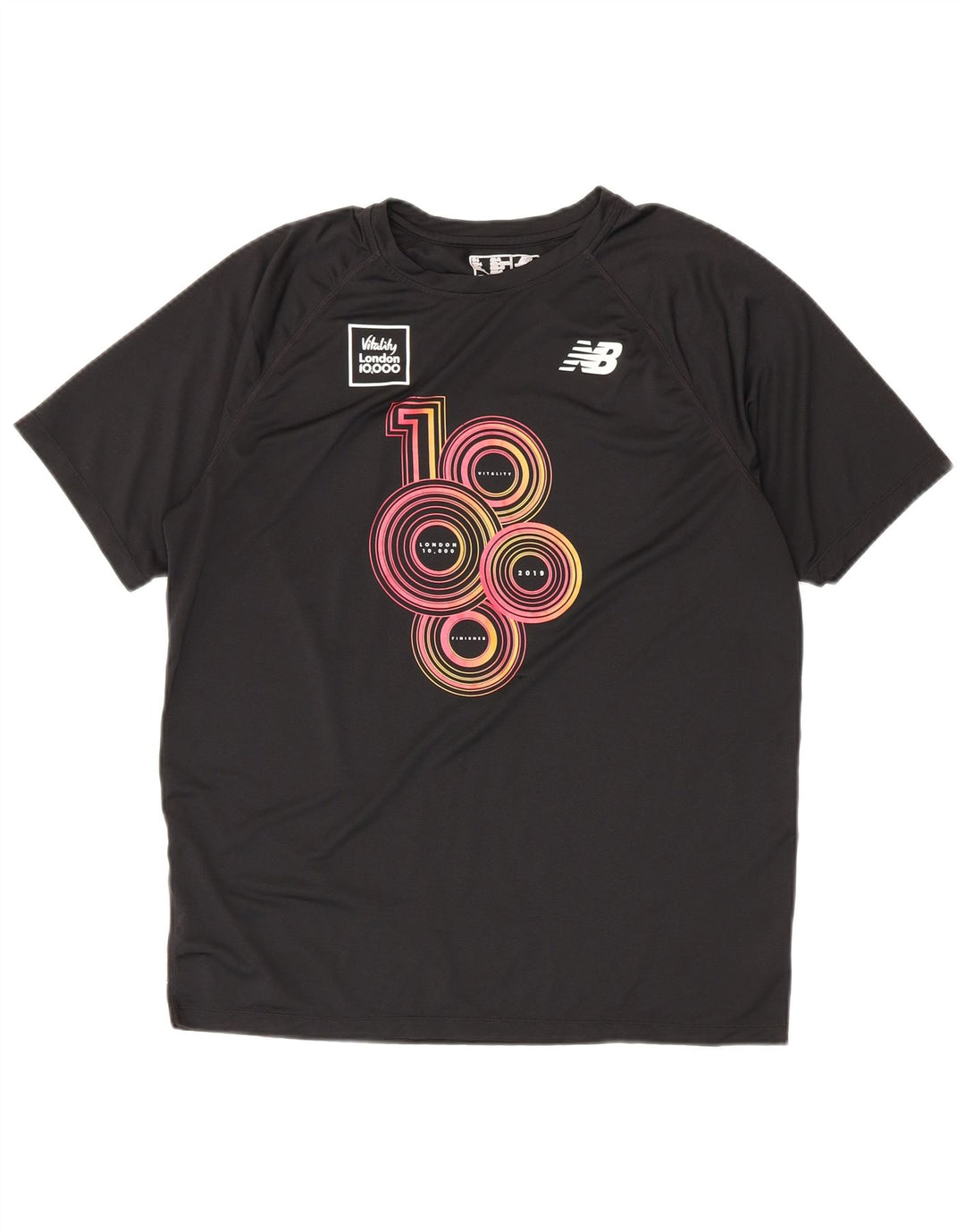 New Balance Herre Grafisk T-Shirt Top Stor Sort Polyester