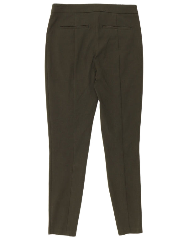 Reiss Dame Slim Casual Bukser UK 10 Small W28 L27 Khaki Bomuld