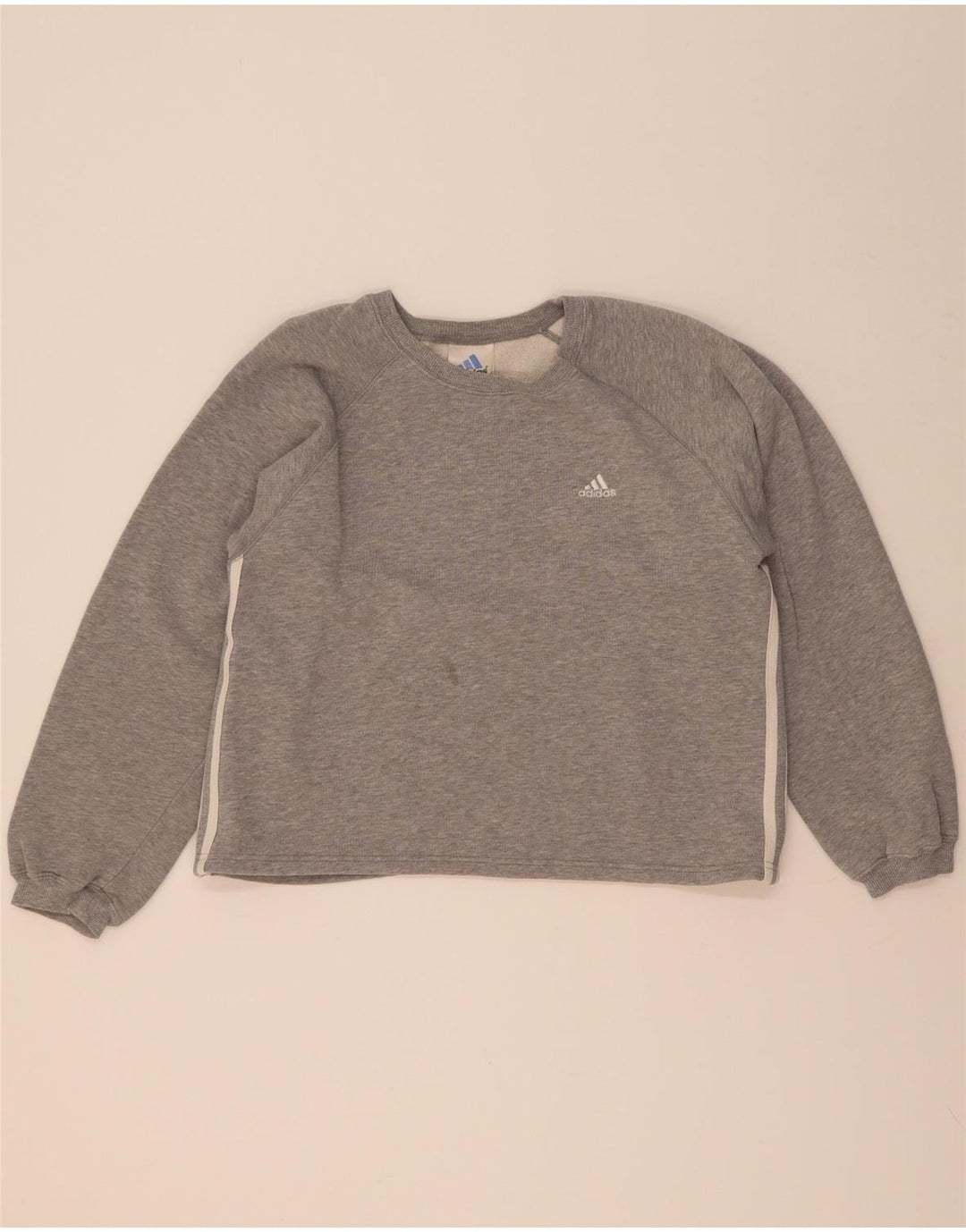 Adidas Dame Sweatshirt Jumper UK 14 Medium Grey Bomuld