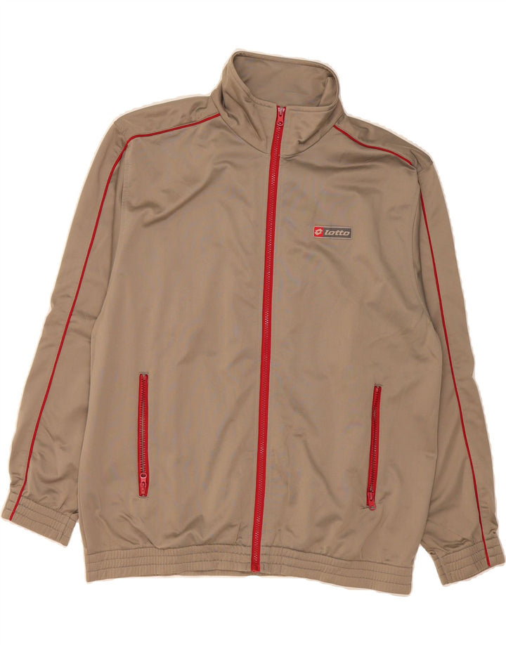 LOTTO Mens Tracksuit Top Jacket XL Grey Polyester Vintage Lotto and Second-Hand Lotto from Messina Hembry 
