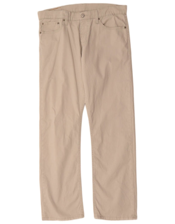 Levi's Herre 514 Straight Casual Bukser W34 L32 Hvid Bomuld