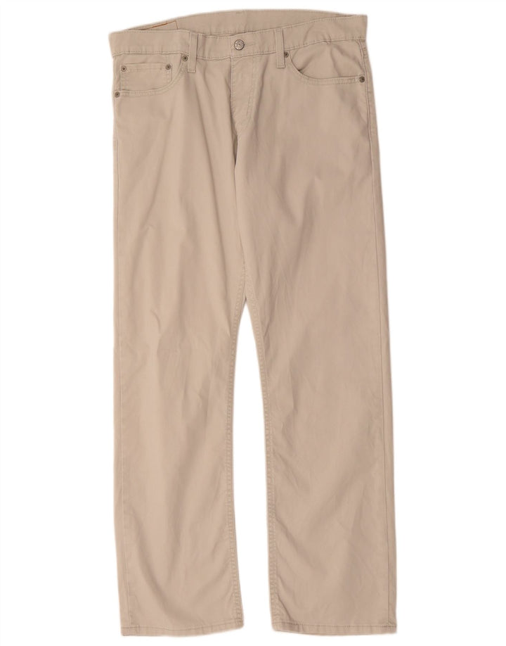 Levi's Herre 514 Straight Casual Bukser W34 L32 Hvid Bomuld