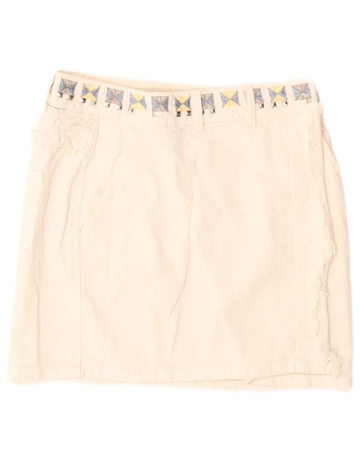 Desigual Dame Mini Denim Nederdel W26 Lille hvid Bomuld